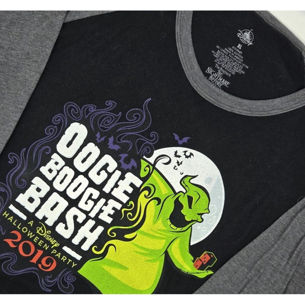 Disney Halloween Party 3/4 Sleeve T-Shirt XL Oogie Boogie Bash Passholder 2019